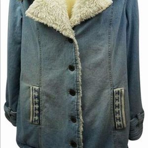 Free people distressed denim jacket